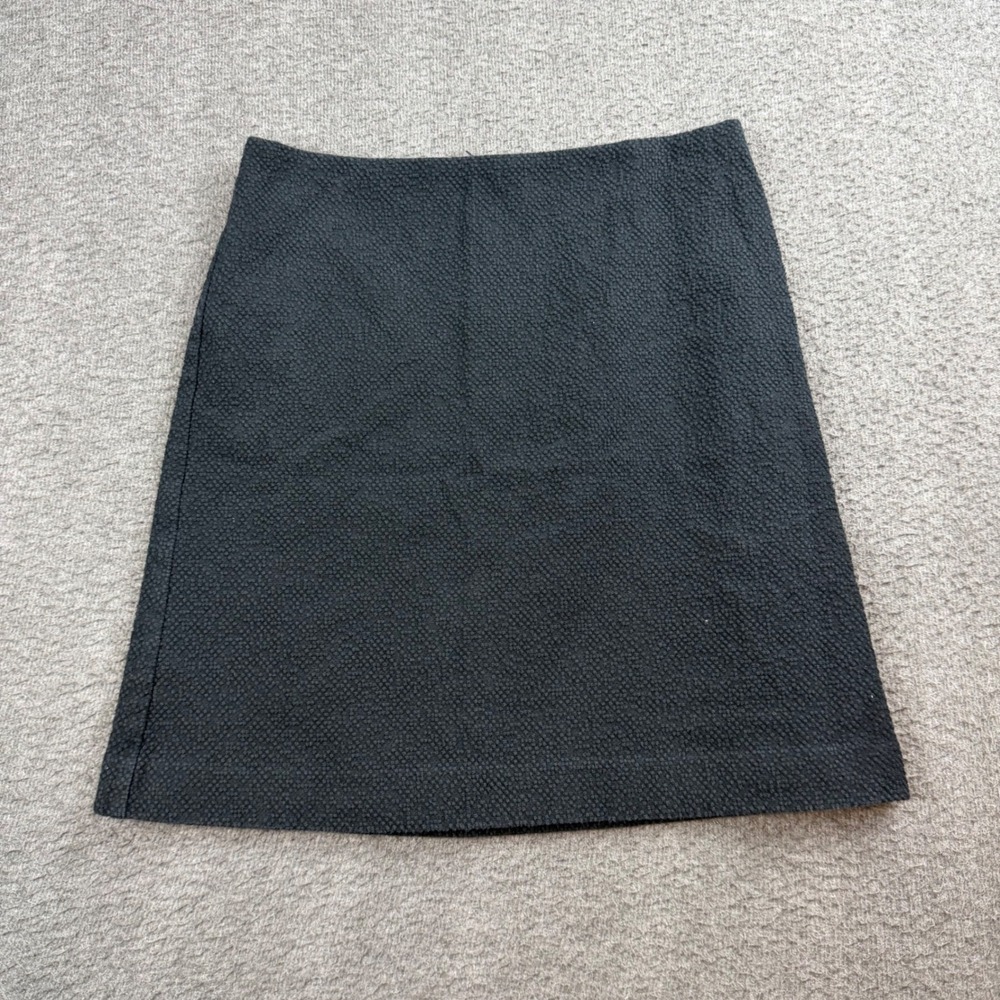 Ann Taylor Factory A-Line Skirt Women's 2 Black Textured Pique Mini Professional